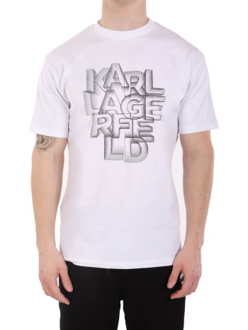 karl lagerfeld t-shirt crew neck big logo λευκο σε προσφορά