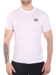karl lagerfeld t-shirt logo λευκο