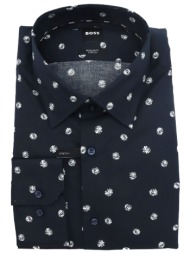 boss πουκαμισο μικροσχεδιο regular fit stretch h-joe-kent-c1-214 μπλε