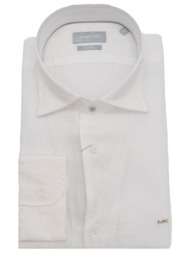 michael kors πουκαμισο slim fit λινο λευκο