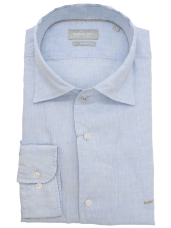 michael kors πουκαμισο slim fit λινο σιελ σε προσφορά