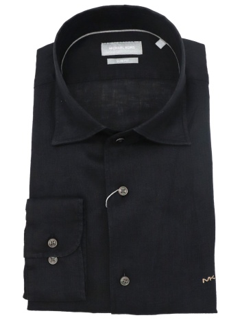 michael kors πουκαμισο slim fit λινο μαυρο σε προσφορά