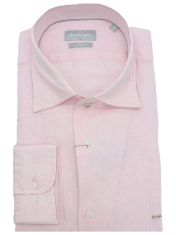 michael kors πουκαμισο slim fit λινο ροζ σε προσφορά