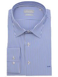 michael kors πουκαμισο ριγε slim fit performance dobby μπλε-λευκο