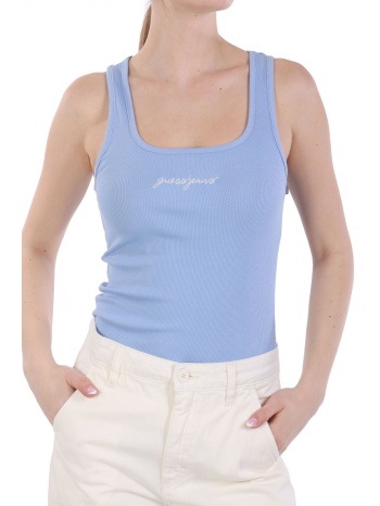 guess jeans tank top logo γαλαζιο σε προσφορά