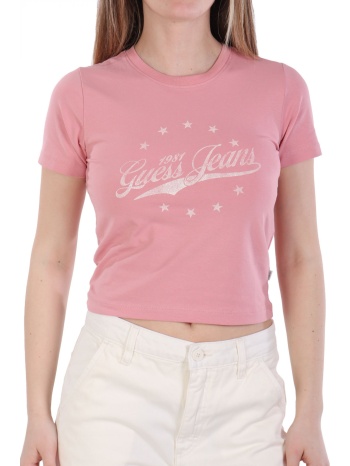 guess jeans t-shirt ροζ σε προσφορά