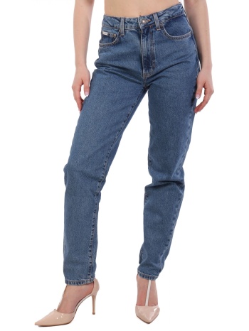 guess jeans παντελονι jeans μομ g06 μπλε σε προσφορά