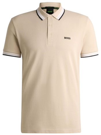 boss athleisure polo paddy regular fit μπεζ σε προσφορά