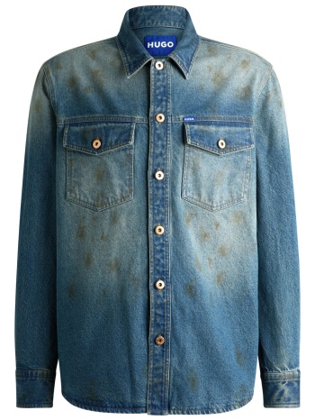 hugo blue πουκαμισο jeans ebrido μπλε σε προσφορά