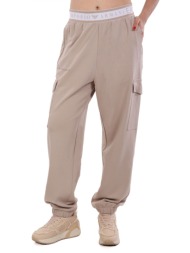 armani 7 παντελονι φορμα φουτερ cargo λαστιχο logo σκουρο μπεζ