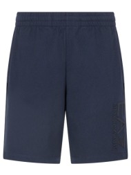 armani 7 βερμουδα φουτερ logo μπλε