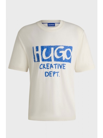 hugo blue t-shirt nugocrea υπολευκο σε προσφορά