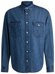 hugo blue πουκαμισο jeans ebino μπλε