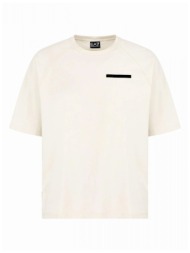 armani 7 t-shirt logo εκρου