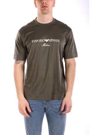 emporio armani t-shirt logo xaki σε προσφορά