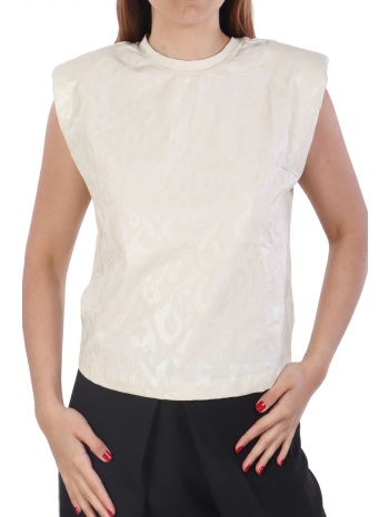 armani 7 t-shirt με βατες αναγλυφο logo μπεζ σε προσφορά