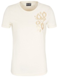 armani 7 t-shirt αναγλυφο logo μπεζ