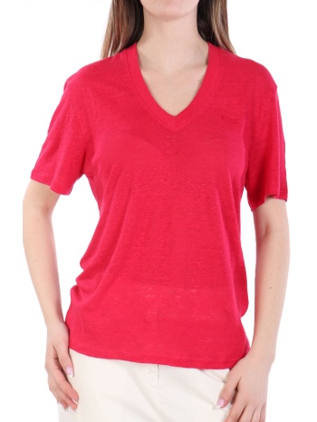 boss t-shirt c_ela v-neck logo σκουρο ροζ σε προσφορά
