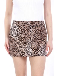 michael kors φουστα mini λεοπαρ καφε-μπεζ