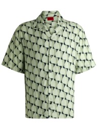 hugo πουκαμισο espino all over print πρασινο