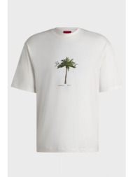 hugo t-shirt duwom logo εκρου