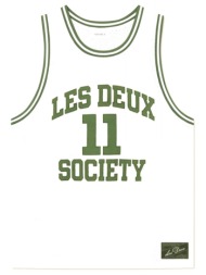 les deux t-shirt αμανικο silas mesh logo λευκο-πρασινο