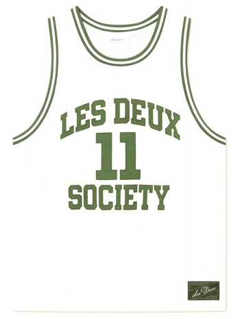 les deux t-shirt αμανικο silas mesh logo λευκο-πρασινο σε προσφορά