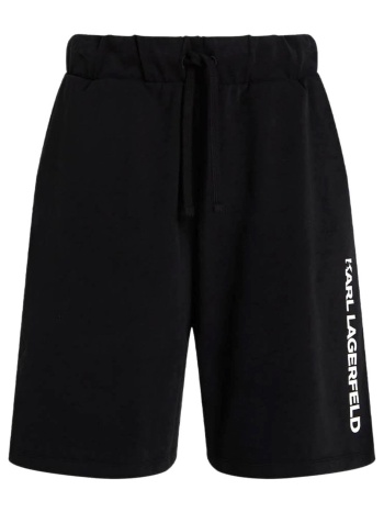karl lagerfeld βερμουδα φουτερ elongated logo shorts μαυρο σε προσφορά