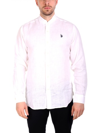 u.s.polo assn πουκαμισο μαο slim fit λευκο σε προσφορά