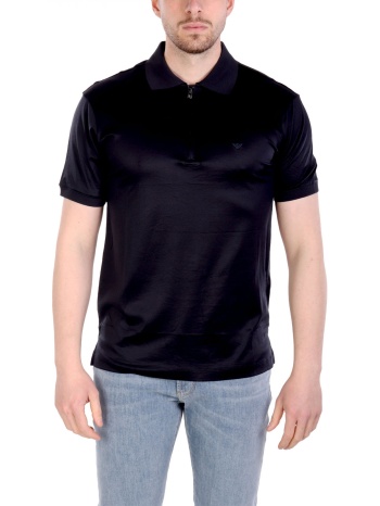 emporio armani polo halfzip logo μπλε σε προσφορά