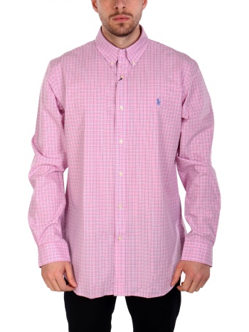ralph lauren πουκαμισο καρω button down custom fit ροζ-μπλε σε προσφορά