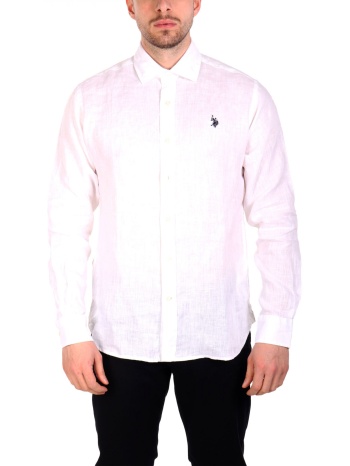 u.s.polo assn πουκαμισο slim fit λευκο σε προσφορά