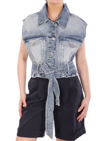 hugo blue jacket jeans garmonia_b αμανικο με ζωνη μπλε σε προσφορά