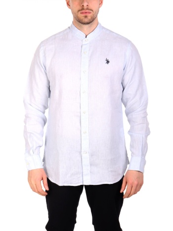 u.s.polo assn πουκαμισο μαο slim fit σιελ σε προσφορά