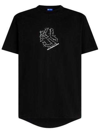 karl lagerfeld jeans t-shirt με οβαλ τελειωμα curved hem σε προσφορά