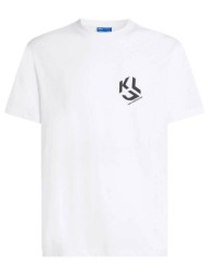 karl lagerfeld jeans t-shirt monogram tee regular fit λευκο