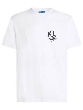 karl lagerfeld jeans t-shirt monogram tee regular fit λευκο
