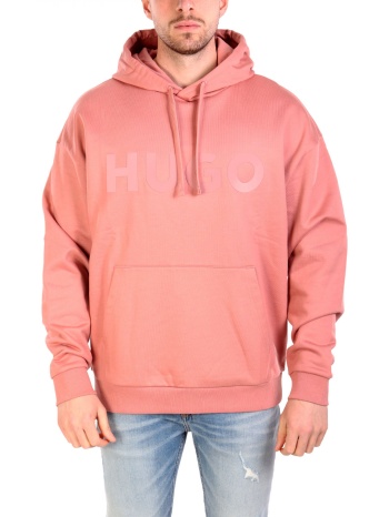 hugo φουτερ hoodie ditchle oversized fit logo ροζ σε προσφορά
