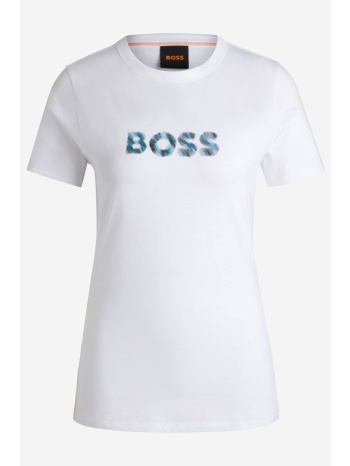 boss t-shirt c_elogo_print_7 logo λευκο σε προσφορά