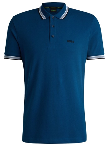 boss athleisure polo regular fit paddy σκουρο μπλε