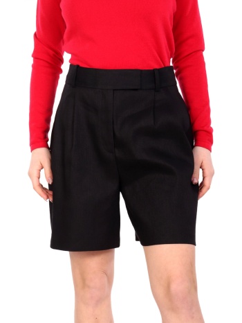 hugo βερμουδα holini πιετες λινο μαυρο σε προσφορά