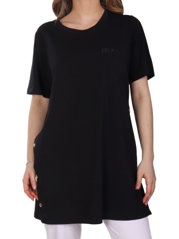 liu jo better t-shirt m maxi κουμπια πλαι μαυρο σε προσφορά