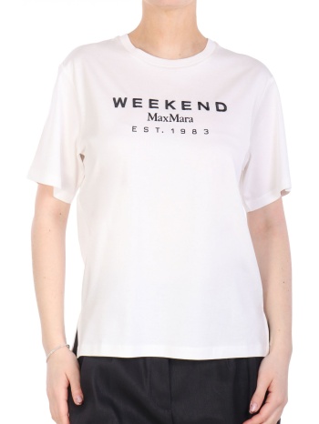 max mara weekend t-shirt cabina logo λευκο σε προσφορά