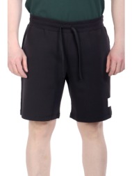 armani 7 βερμουδα φουτερ logo heart μαυρο