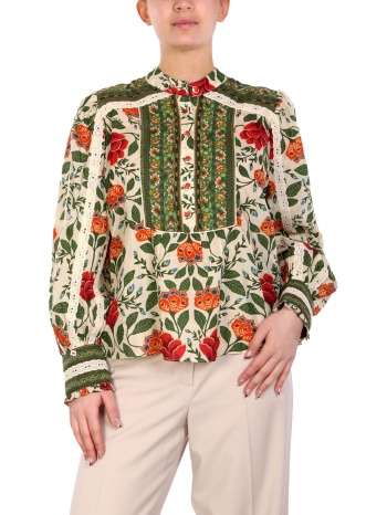 farm rio μπλουζα garden tapestry sand floral μπεζ-πρασινο σε προσφορά