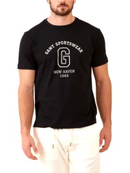 gant t-shirt graphic ss μαυρο