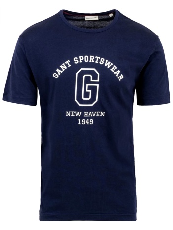 gant tshirt graphic ss μπλε