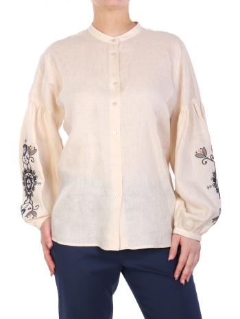 max mara weekend πουκαμισο μαο ilex λινο κεντημα μανικια σε προσφορά