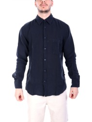 boss casual πουκαμισο λινο regular fit relegant 6 m μπλε