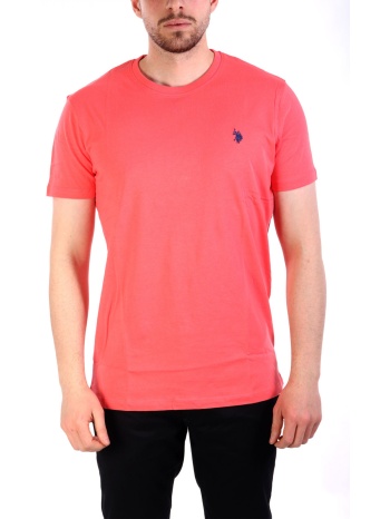 u.s.polo assn t-shirt crew neck logo mick κοραλι σε προσφορά
